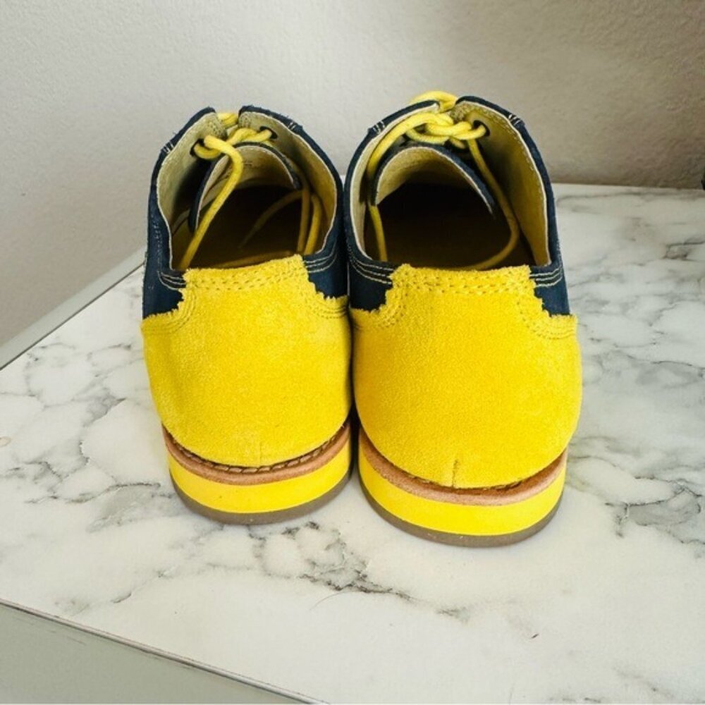 Johnston & Murphy Ladies Derby Oxford Shoes Blue Yellow Lime Green Suede Size 7 - Picture 7 of 12